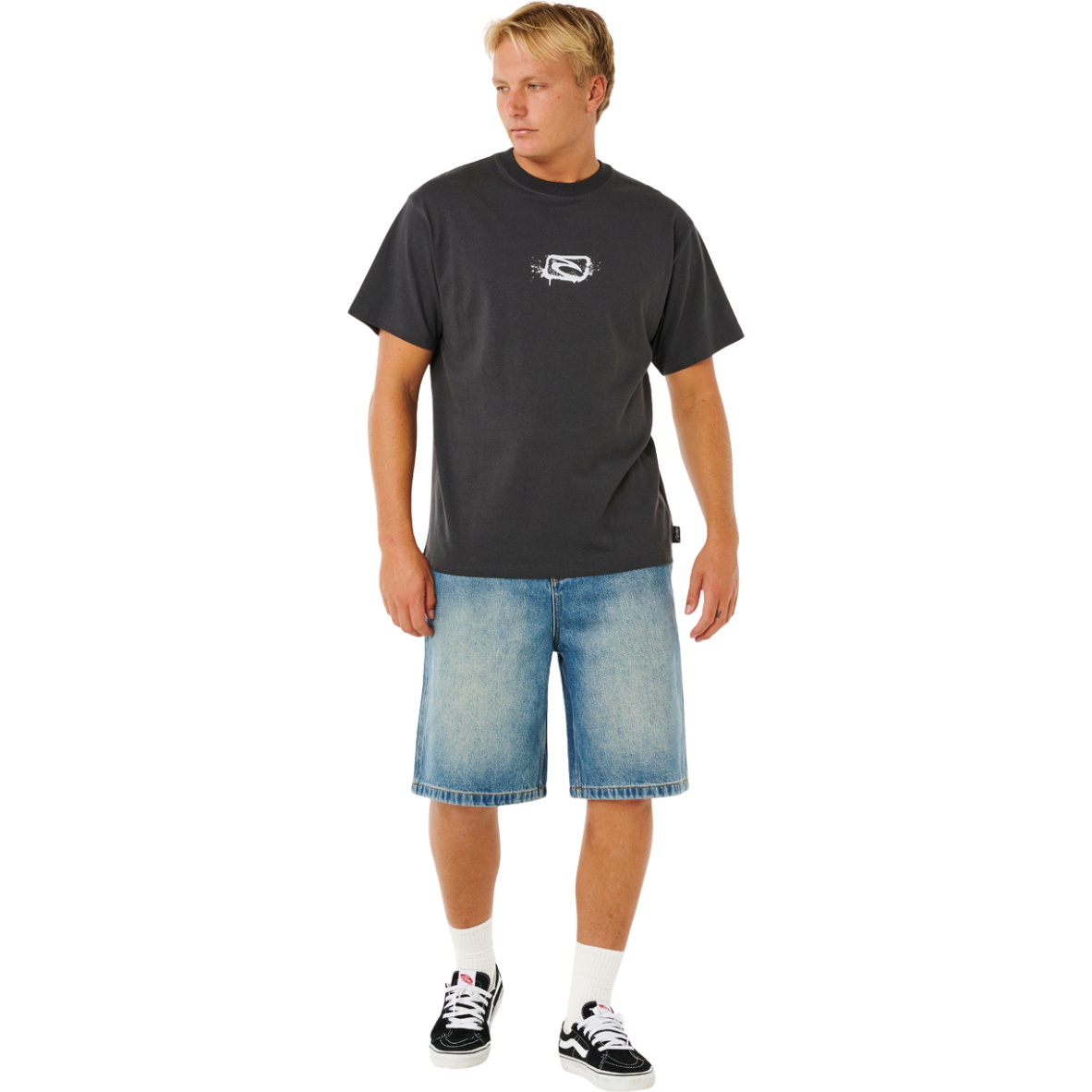 2026 Rip Curl Da Uomo Medina Inner Vision Spray Tee 0XEMTE - Washed Black